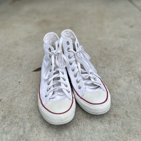 High Top White Converse - Picture 2 of 10